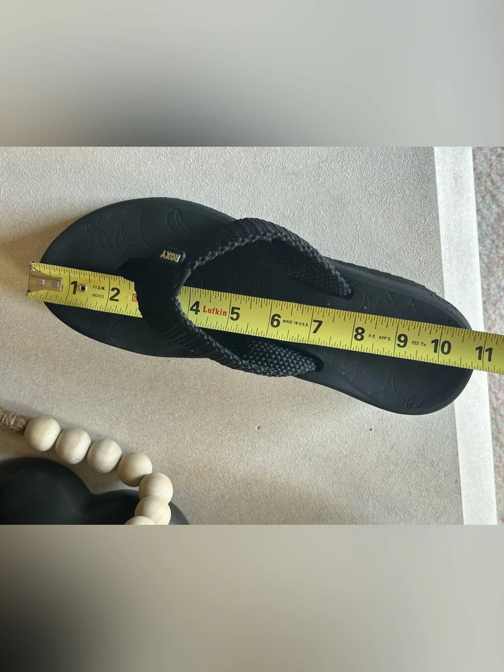 Roxy KALLI II Thick Platform Wedge Sandals Black Slip On Size 11